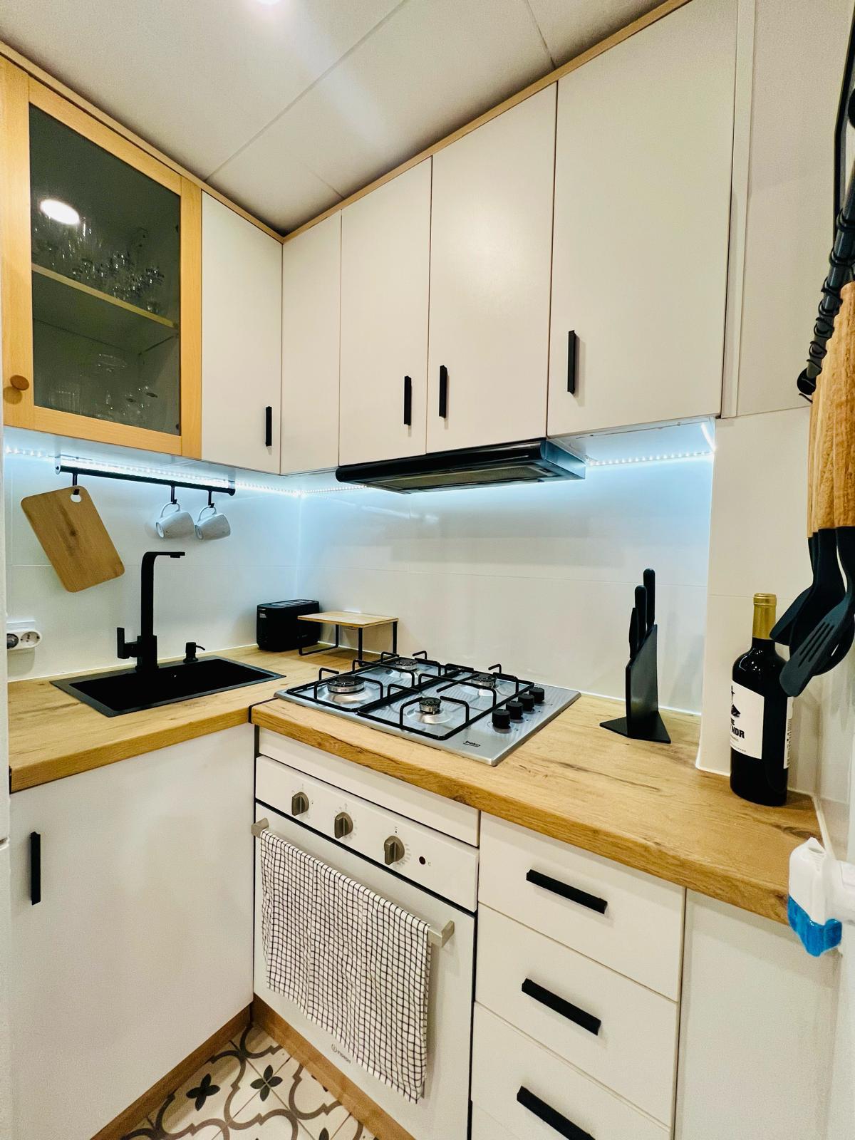 reforma integral salón vigas madera Ferrol